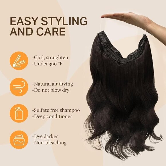 Hair Extensions 16 Inch 95g Remy Human Hair Extensions Invisible Transparent Lin - Picture 5 of 9